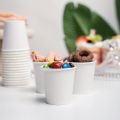 【HOT】 Disposable Small Paper Cups Supermarket Tasting Party Snack Packaging Office Coffee Drinks Candies Hotel Mini Mouthwash Cup. 