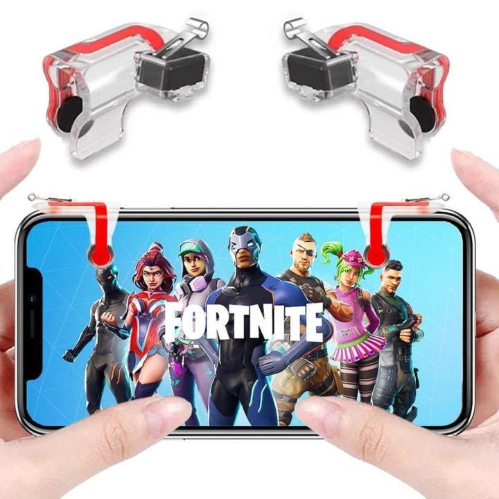 White PUBG Trigger Controller Mobile Game