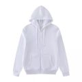 New White Plain Hoodie Zipper For Boys and Men. 