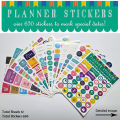 12 Sheets Planner Stickers Monthly Tabs for DIY Calendar, Weekly Daily Planner Stickers Work Planning Budget. 