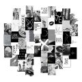 Pack of 20  Black themes Aesthetic wall collage kits Photo Cards of your choice ( Digital High resolution HD Printing). 