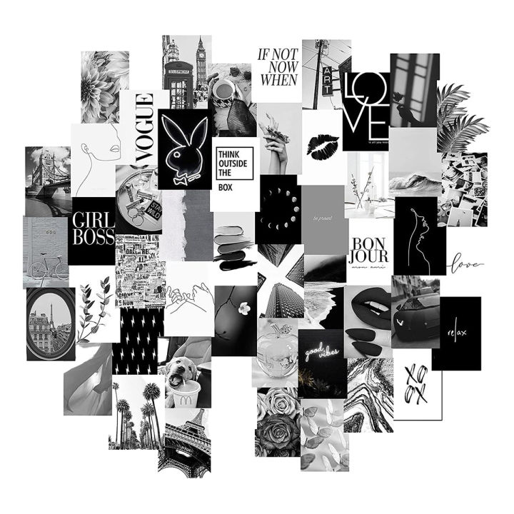 50%20PCS%20Aesthetic%20Black%20Theme%20Photo%20Cards%204x6%20Inch%20Glossy%20Prints%20for%20Wall%20Decor%20-%20Image%208