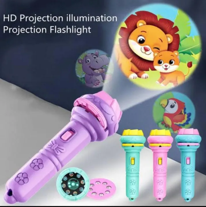 Projector Flashcard NC - Projector Torch 3 Cards Cartoon Projection Flashlight | Daraz.pk