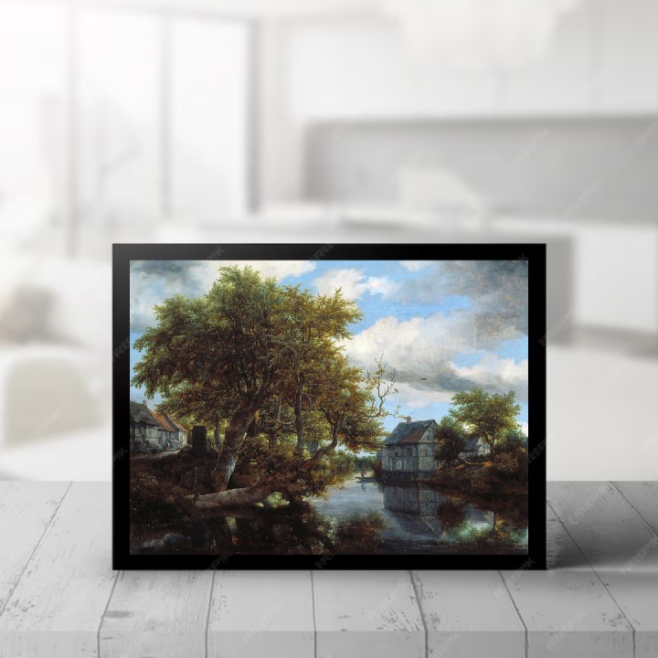 Digital Painting Wall Art with Frame 12" x 9"