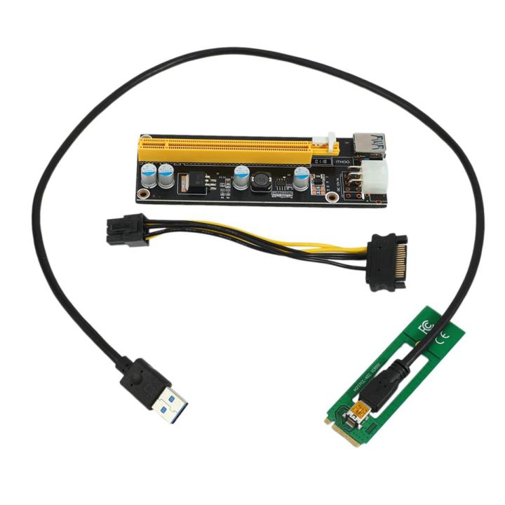 NGFF M.2 M Key to USB 3.0 PCI-E Riser Card M2 to USB3.0 PCIE 16X 1X Extender with Power for Lit  ner