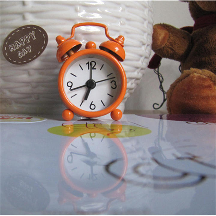 Metal Alarm Clock Small Cute Portable Mini Clock Double Bell Electronic Desk Clock for Kids Room Home Decoration Timekeeping Wake-up Alarm Gift Item