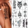 small tattoo cute letter planet sun moon compass tattoo sticker black henna tattoos water transfer body art waterproof. 
