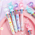 Multicolor Pen Eco-friendly 10 Colors Cartoon 0.5 mm Shuttle Pen. 