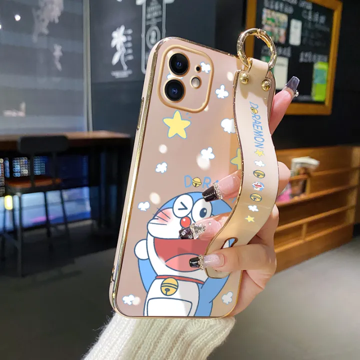 dienya%20For%20OPPO%20A31%202020%20Case%20With%20Wristband%20New%20Design%20Phone%20Case%20For%20Girl%20Women%20Thin%20Pattern%20Cartoon%20Doraemon%20Cat%20Shockproof%20Plating%20Silicone%20Casing%20Full%20Cover%20SoftCase%20Protection%20Cases%20-%20Image%209