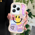 AMORVOR for Infinix Hot 40 Pro Tecno Spark 20 Pro Back Cover Smile Color Graffiti Pattern Luxury Phone Case Macaron Wave Soft Silicone Mobile Cover. 