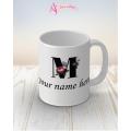 M alphabet your name here mug. 