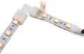 5050 4Pin LED Strip Connector Kit with  6.6ft RGB Extension Cable, Strip to RGB Controller Jumper, LED Strip to Strip Jumper, L Shape Connectors, Gapless Connector. 