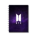 PaperCuts Printed BTS Logo With Galaxy Background Note Book A5 Size. 