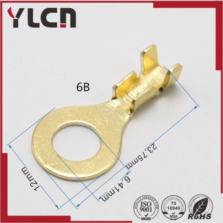 10PC's O-TYPE Insulated lugs Steel, control thimbles, Ring Cable Lugs ...