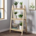 METALLO Wooden Plant Stand 2 And 3 Tier Foldable Flower Pot Display Shelf Rack Solid Wood Floor Two-layer Storage Balcony Folding Flower Stand. 