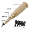 BRADOO-6Pcs Screw Hole Punch Leather Bookbinding Tool,Paper Punch,Craft Punches,6 Tips 1.5M 2mm 2.5mm 3mm 3.5M 4mm. 