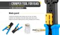 EZ RJ45 Crimp Tool Pass Through Cat5 Cat5E Cat6 Crimping Tool for RJ45/RJ12, CAT5, CAT5E, CAT6 Connectors. 