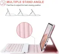 Fire HD 10/HD 10 Plus Tablet 2021 (11th Generation) 10.1 inch, Slim Folding Stand Cover with Wireless Bluetooth Keyboard, Fire Tablet Keyboard Case Pink. 