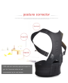 Adjustable Magnetic Posture Corrector Corset Back Brace Back Belt Lumbar Support Straight Corrector. 