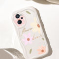VRQR Wavy Edge Phone Case For infinix Hot 50i Mobile cover Shockproof Flower Pattern Back Cover Smart 9 X6531. 