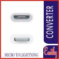 Android Micro USB to Lightning Charging and Data Converter Adapter ● Android Micro USB to Iphone Lightning Charging and Data Converter Adapter ● This Micro USB Adapter lets you connect an iPhone, iPad, or iPod with Lightning connector. 
