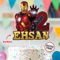Ironman Theme CUSTOMIZED Digital Cake Toppers for Birthday Party Celebration & Decoration. 