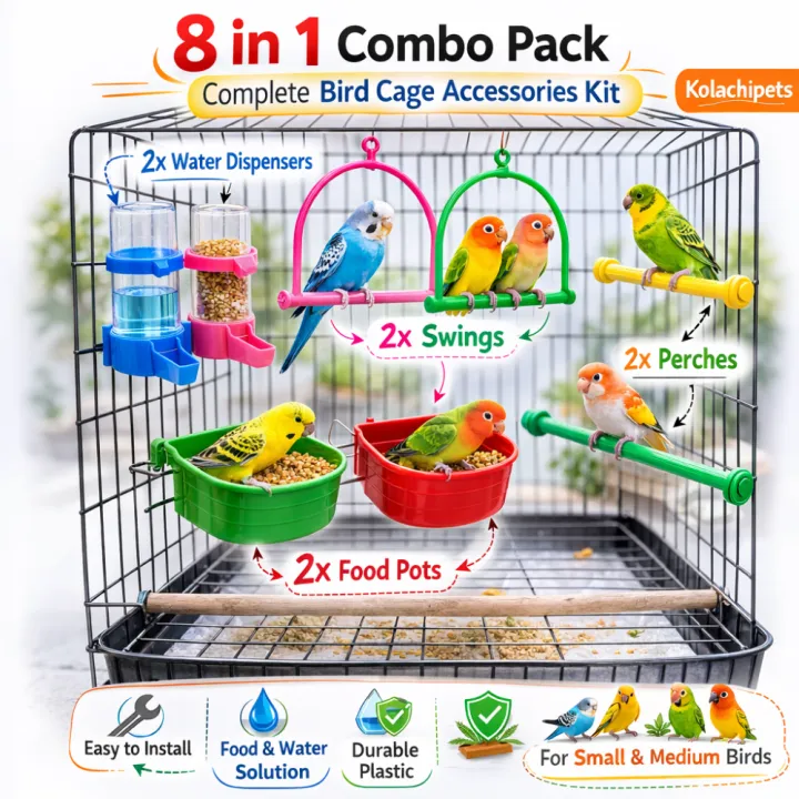 Kolachipets%208%20in%201%20Bird%20Cage%20Accessories%20Combo%20Pack%20%7C%20Bird%20Feeding%20Pots%20Water%20Dispensers%20Swings%20Perches%20Set%20%7C%20Budgie%20Lovebird%20Finch%20Canary%20Australian%20Parrot%20Cage%20Accessories%20Kit%20%7C%20Plastic%20Bird%20Feeder%20Toy%20Cage%20Setup%20-%20Image%204