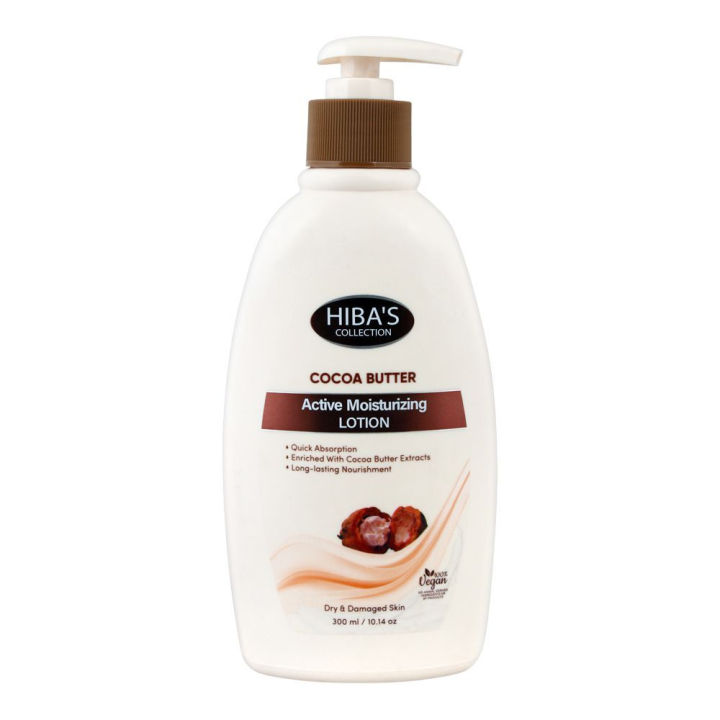 Hiba's Collection Cocoa Butter Active Moisturizing Lotion – Dry ...