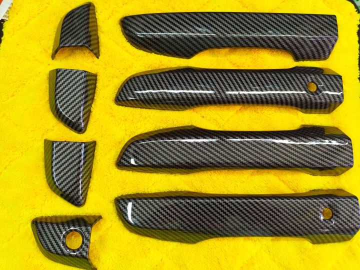 Gloss Black Carbon Fiber Door Handle Covers For 2016-2021 Chevy Malibu & GMC Acadia – 4pc