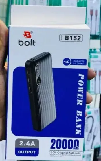 Bolt B152 20000mAh Power Bank – Ultra Fast 2.4A Output, Digital LED ...