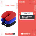 Microbead Travel Neck Pillow - Massage Pillow for Men and Women - Battery Operated Multicolor. 
