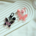 Acrylic Butterfly Key Chain Pendant With Bell Schoolbag Hanging Jewelry KELONG. 