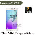 2 Pack Samsung A7 2016 Tempered Glass Protector For Galaxy A710. 