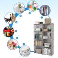 Foldable Bookshelf Open Bookcase, Space-Saving Storage Book Shelf Organizer Rack For Study Room, Office Library. 