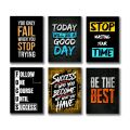 set of 6 Motivational sticky canvas frames for wall decore / sticky phototiles. 