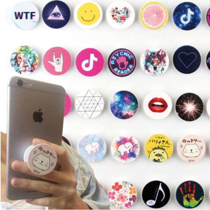 Pop Socket MOBILE Stand/Holder - Pop-Up Phone Holder Expanding Stand Grip Pocket Socket Support Anti-Fall Fold-able Mobile Phones