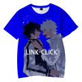 2022 3D link click anime tshirt crewneck short sleeve women men T-shirt free shipping Harajuku streetwear casual style clothes. 