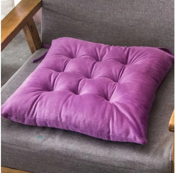 Breathable Square Floor Cushion Velvet Chair Cushion Office Chair