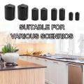 80 Pieces Rubber End Caps Flexible Bolt Covers Screw Caps Thread Protectors in 4 Sizes 1/4 to 3/4 Inch (Black). 