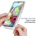 lthmy For Samsung Galaxy A71 Transparent 2-in-1 Gradient Shockproof Case. 