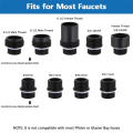 Kitchen Faucet Head Replacement Parts Accessories , 3-Mode (Blade Spray) Pull Down Kitchen Sink Faucet Sprayer Head with 9 Adapters. 