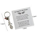 Angel Wing Keychain Decor Guardian Angel Wing Keychain with Letter Charm Best Friend Gift Guardian Angel Keychain. 