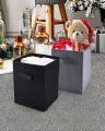 Foldable Square Fabric Storage Bin Collapsible Box Clothes Organizer Cube. 