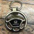 Honda Metal Steering Logo Keychain Car Bike Key Chain Ring. 