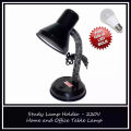 High Quality Adjustable Study Table Lamp with Switch, Steel Reading Night Light, and Free LED Bulb. 
