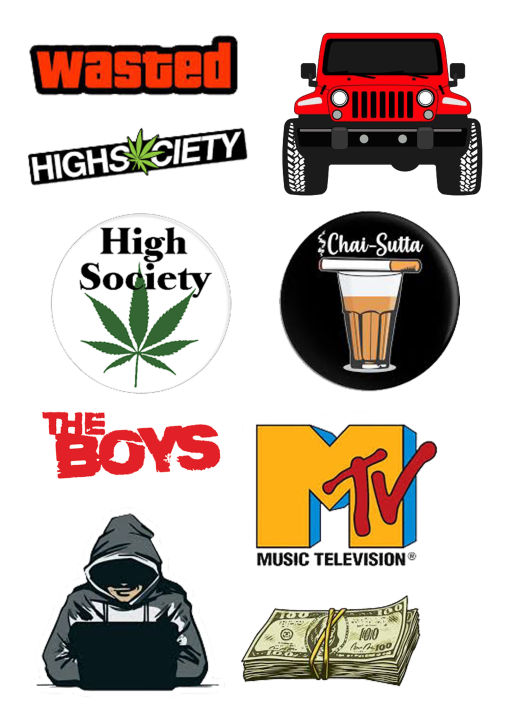 9Pcs The Boys Aesthetic Stickers Homelander & Billy Butcher Laptop Decals Cool Anti-Hero Stickers for Mobile, Laptop, Journal 2inchx2Inch Each Sticker Size