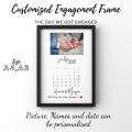Engagement Frame For Gift, Nikkah or Engagement Frame With Date and Names, HD Quality Picture Frame. 