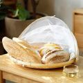 Hand-Woven Food Tent Basket Tray Fruit Vegetable Bread Storage Basket Simple Atmosphere Outdoor Picnic Mesh Net Cover. 