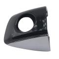 Black Silver Front Left Door Handle Key Hole Cover Cap Trim for -Audi. 
