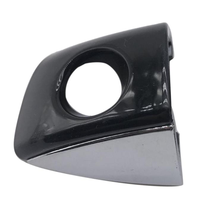 Black Silver Front Left Door Handle Key Hole Cover Cap Trim for -Audi
